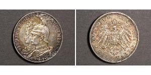 5 Mark Kingdom of Prussia (1701-1918) Silver Wilhelm II, German Emperor (1859-1941)