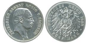 5 Mark Kingdom of Saxony (1806 - 1918) Silver Frederick Augustus III of Saxony (1865-1932)