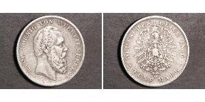 5 Mark Kingdom of Württemberg (1806-1918) Silver Charles I of Württemberg