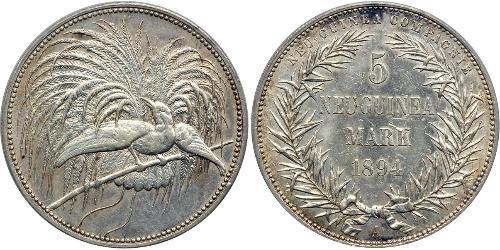 5 Mark New Guinea Silver 