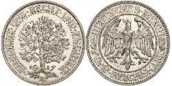 5 Mark Weimar Republic (1918-1933) / Germany Silver 