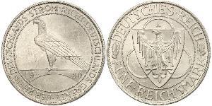 5 Mark Weimar Republic (1918-1933) Silver 