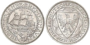 5 Mark Weimar Republic (1918-1933) Silver 