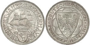 5 Mark Weimar Republic (1918-1933) Silver 