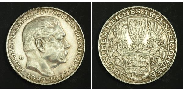 5 Mark Weimar Republic (1918-1933) Silver Paul von Hindenburg