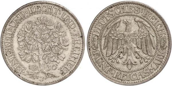5 Mark Weimar Republic (1918-1933) / Germany Silver 