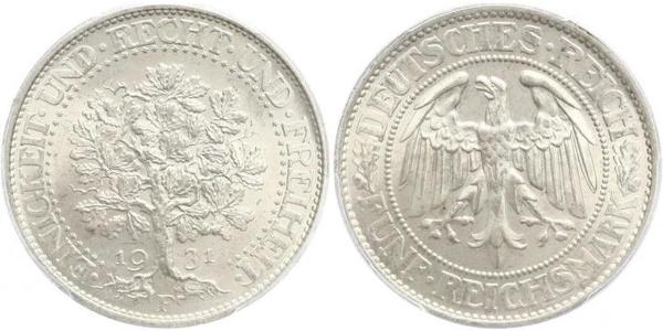 5 Mark Weimar Republic (1918-1933) / Germany Silver 