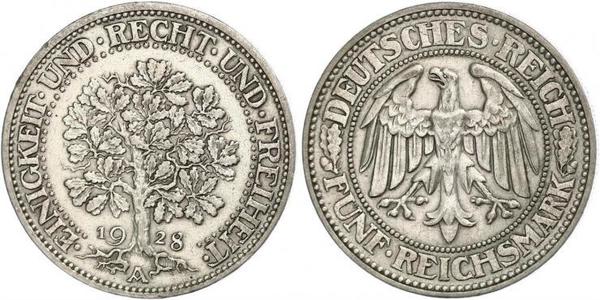 5 Mark Weimar Republic (1918-1933) / Germany Silver 