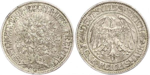 5 Mark Weimar Republic (1918-1933) / Germany Silver 