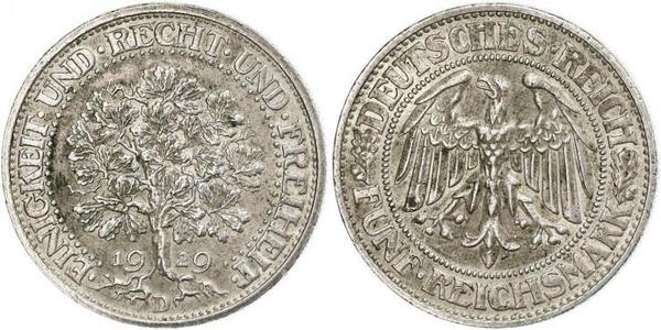 5 Mark Weimar Republic (1918-1933) / Germany Silver 