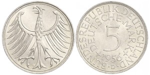 5 Mark West Germany (1949-1990) Silver 