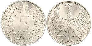 5 Mark West Germany (1949-1990) Silver 