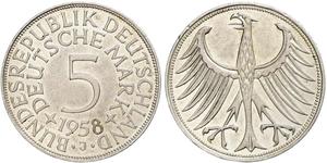 5 Mark West Germany (1949-1990) Silver 