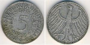 5 Mark West Germany (1949-1990) Silver 