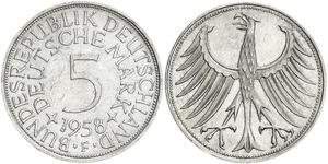 5 Mark West Germany (1949-1990) Silver 