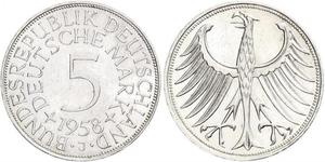 5 Mark West Germany (1949-1990) Silver 