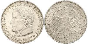 5 Mark West Germany (1949-1990) Silver Joseph Freiherr von Eichendorff