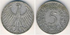 5 Mark West Germany (1949-1990) Silver 