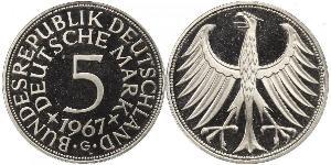 5 Mark West Germany (1949-1990) Silver 