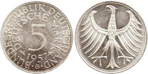 5 Mark West Germany (1949-1990) Silver 