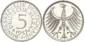 5 Mark West Germany (1949-1990) Silver 