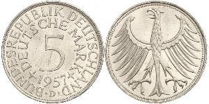 5 Mark West Germany (1949-1990) Silver 