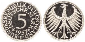 5 Mark West Germany (1949-1990) Silver 