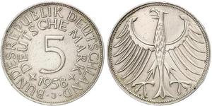 5 Mark West Germany (1949-1990) Silver 