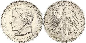 5 Mark West Germany (1949-1990) Silver Joseph Freiherr von Eichendorff