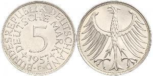 5 Mark West Germany (1949-1990) Silver 