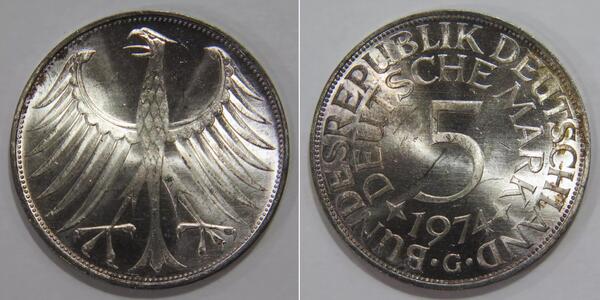 5 Mark West Germany (1949-1990) Silver 