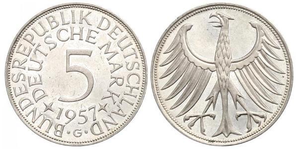 5 Mark West Germany (1949-1990) Silver 