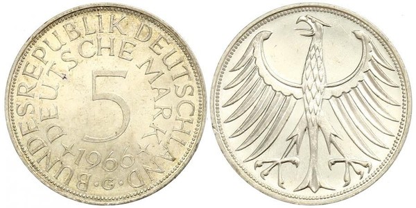 5 Mark West Germany (1949-1990) Silver 