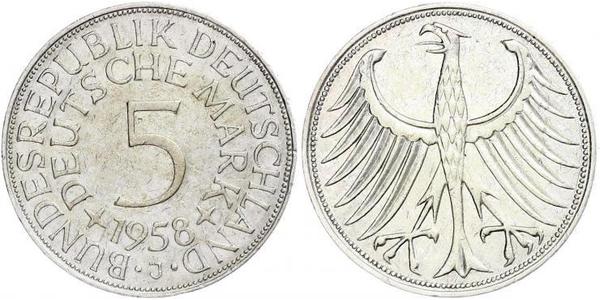 5 Mark West Germany (1949-1990) Silver 