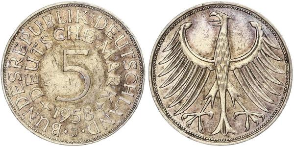 5 Mark West Germany (1949-1990) Silver 