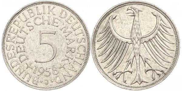 5 Mark West Germany (1949-1990) Silver 