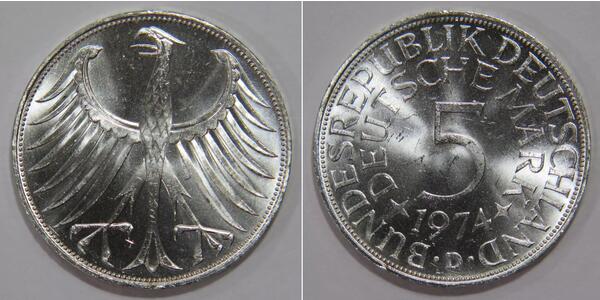 5 Mark West Germany (1949-1990) Silver 