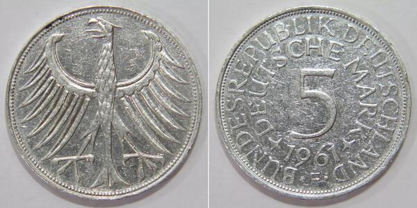 5 Mark West Germany (1949-1990) Silver 