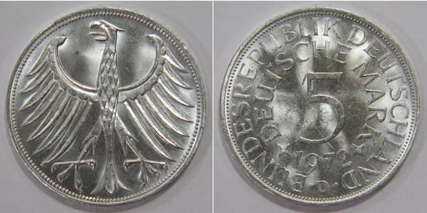 5 Mark West Germany (1949-1990) Silver 
