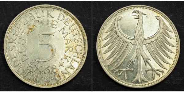 5 Mark West Germany (1949-1990) Silver 