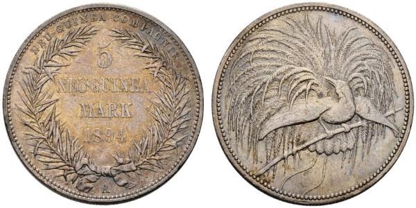 5 Mark New Guinea 銀 