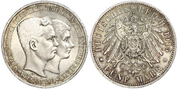 5 Mark null 銀 恩斯特·奧古斯特三世 (漢諾威) (1887 - 1953)