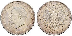 5 Mark 巴伐利亞王國 (1806 - 1918) 銀 路德维希三世 (巴伐利亚) (1845 – 1921)
