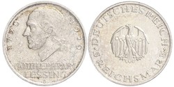5 Mark 德意志帝國 (1871 - 1918) 銀 戈特霍尔德·埃夫莱姆·莱辛