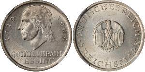 5 Mark 德意志帝國 (1871 - 1918) 銀 戈特霍尔德·埃夫莱姆·莱辛