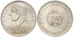 5 Mark 德意志帝國 (1871 - 1918) 銀 戈特霍尔德·埃夫莱姆·莱辛