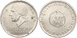 5 Mark 德意志帝國 (1871 - 1918) 銀 戈特霍尔德·埃夫莱姆·莱辛