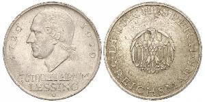 5 Mark 德意志帝國 (1871 - 1918) 銀 戈特霍尔德·埃夫莱姆·莱辛