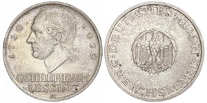 5 Mark 德意志帝國 (1871 - 1918) 銀 戈特霍尔德·埃夫莱姆·莱辛