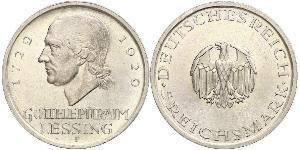 5 Mark 德意志帝國 (1871 - 1918) 銀 戈特霍尔德·埃夫莱姆·莱辛